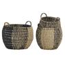 Set of 3 round seagrass basket