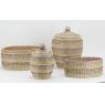Set of 2 oval seagrass baskets 