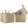 Set of 3 square seagrass baskets 