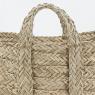 Set of 3 square seagrass baskets 