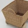 Rectangular rattan trolley basket