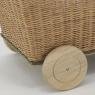 Rectangular rattan trolley basket