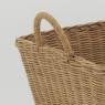 Rectangular rattan trolley basket