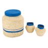 Jar and vases in rush
