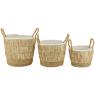 Seagrass and paper baskets