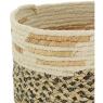 Corbeilles de rangement en coton et jonc