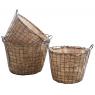 Large metal utility baskets with removable jute