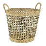 Natural and stained seagrass basket