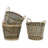 Natural and stained seagrass basket