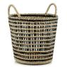 Natural and stained seagrass basket