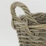 Round basket in grey kubu