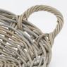 Grey pullut rattan winnowing basket 