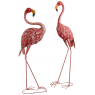 Lacquered metal pink flamingo