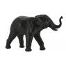 Black resin elephant
