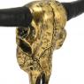 Horn statue black and gold resin