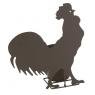 Metal rooster-shaped flower pot cover