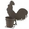 Metal rooster-shaped flower pot cover