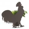 Metal rooster-shaped flower pot cover
