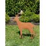 Metal doe garden decor