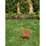 Metal fawn garden decor
