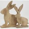 Set of 2 rabbits in mango wood