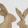 Set of 2 rabbits in mango wood