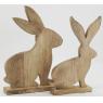 Set of 2 rabbits in mango wood