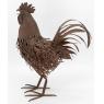 Decorative rooster in metal