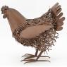 Hen in antique metal