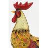 Decorative rooster in tinted metal