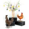Decorative metal hen