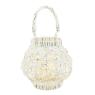 White lacquered willow lantern
