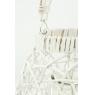White lacquered willow lantern
