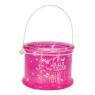 Fushia stained glass candle holder