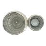 Round silver color metal candle holders
