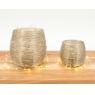 Round silver color metal candle holders