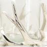 Aluminium and glass deer candle holder