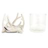 Aluminium and glass deer candle holder