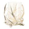 Glass candle holder with aluminium deer antlers
