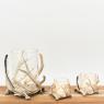 Glass candle holder with aluminium deer antlers