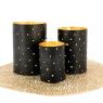 Candle holders with gold inside