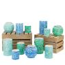 Patinated metal candle holders