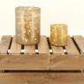 Antique glass candle holder