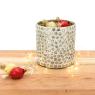 Glass candle holder with stars