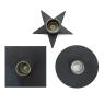 Lacquered metal candle holder