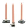 Lacquered metal candle holder