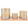 Tree cut-out grey metal candle holder