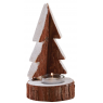 Fir and glass candle holder