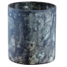 Oxidised glass candle holder