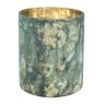 Oxidised glass candle holder